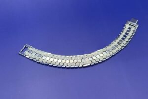 Sterling Silver 925 Men Bracelet (Hexagon Stone Design – 49.820 gm)