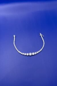 Sterling Silver 925 Ladies Bracelet (Elegant Stone Studded Design – 13.100 gm)