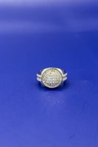 Silver Heavy Designer Stone Ring (8.060 gm)