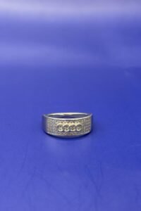 Silver Broad Band Designer Ring (5.990 gm)